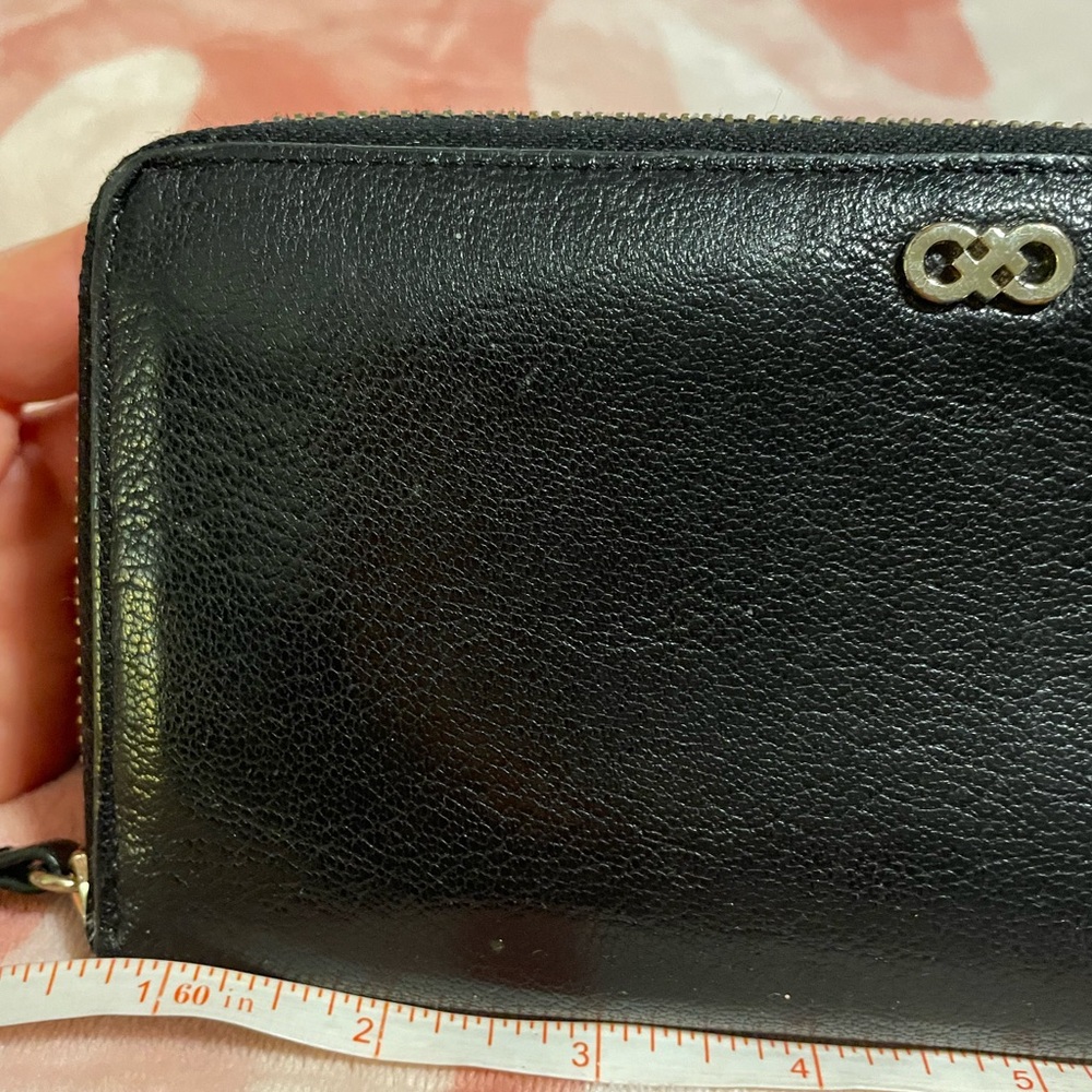 Cole Haan Large continental Zip Around Black Leather Wallet - Picture 5 of 16